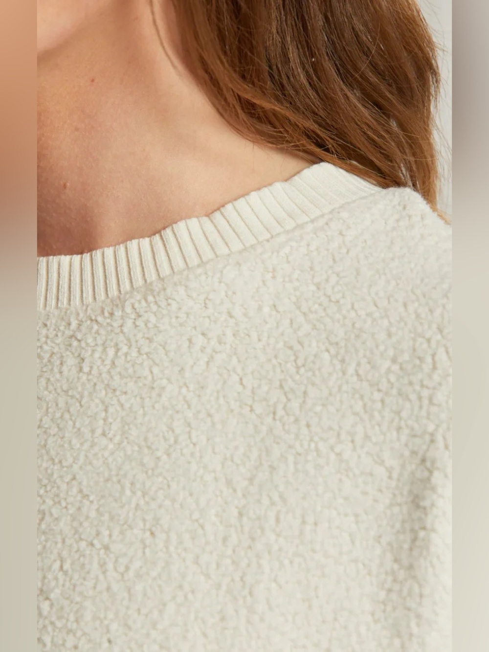 Perfect White Tee Mayer Reverse Fleece Crewneck Sweatshirt- Sugar